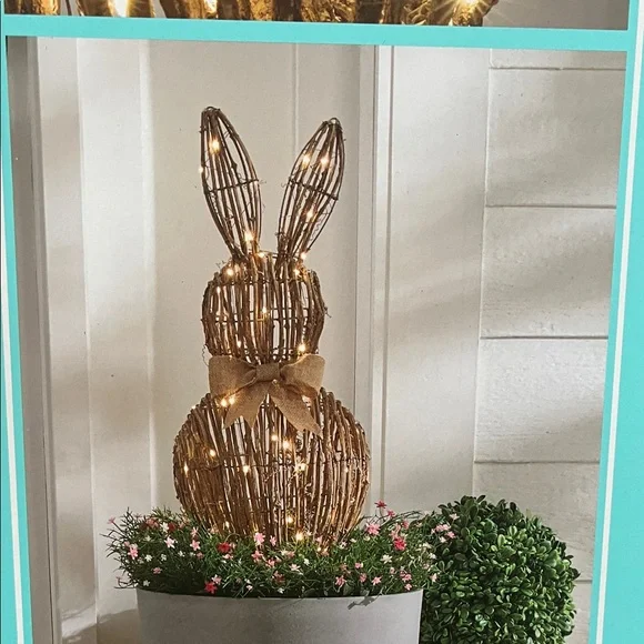 Martha Stewart Brown LED Bunny Yard Stakes - Picture 7 of 10